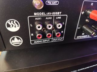 Amplificador Karaoke Digital1500w 4 entratadas blu