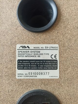 Altavoces Aiwa negros