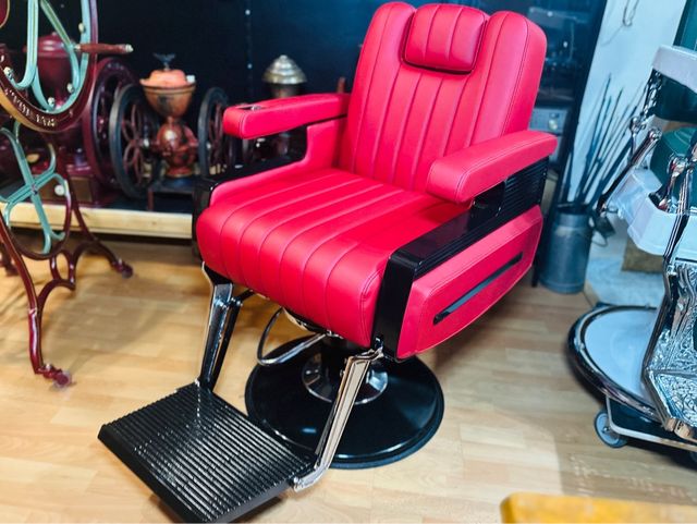 Sillón Barbero Rojo Vintage