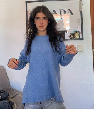 Jersey azul suave - Talla L