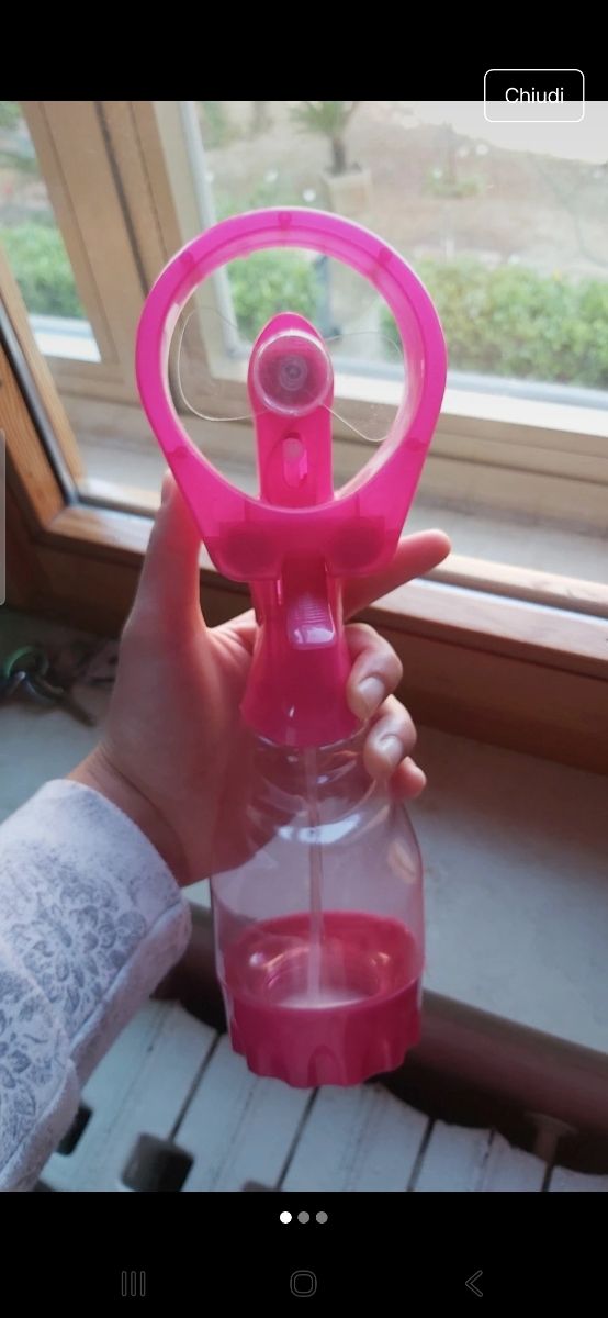 Spruzzatore con mini-ventaglio