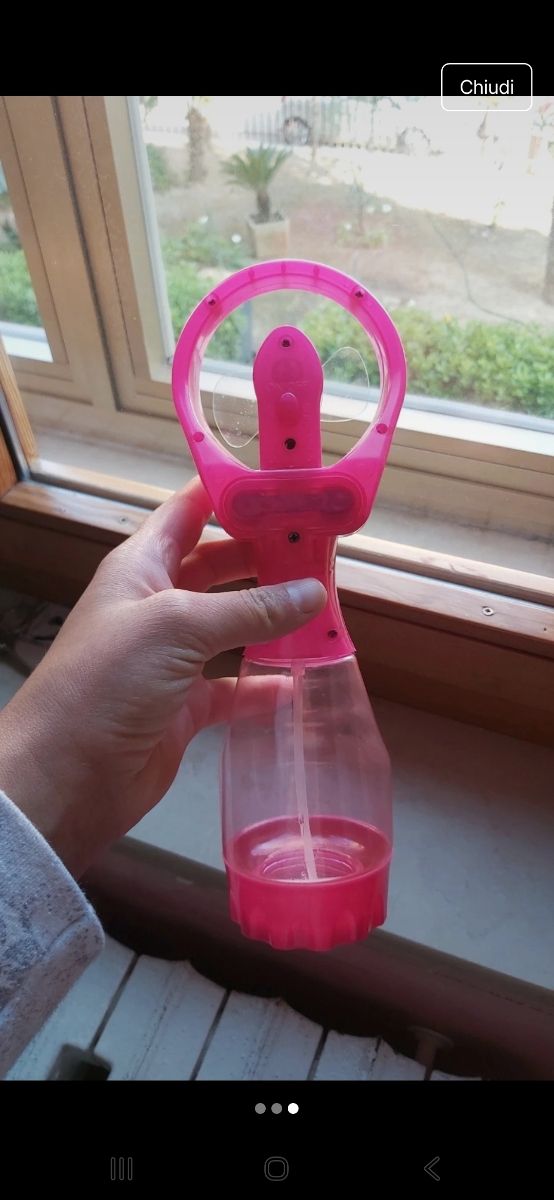 Spruzzatore con mini-ventaglio