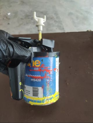 Bote pintura Sonne amarillo averdado dosificador