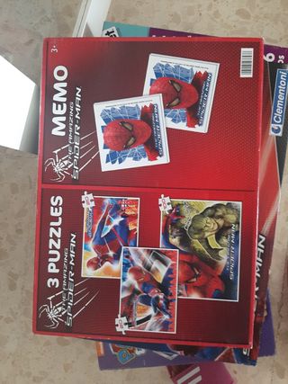 3 Puzzles Spiderman + Memo