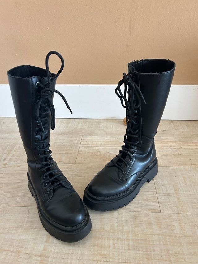 Botas altas Corina plataforma negras