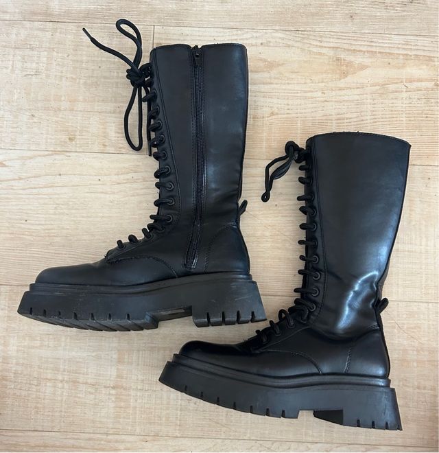 Botas altas Corina plataforma negras