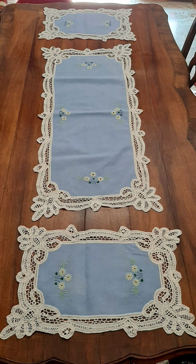 Tovaglietta ricamata - cotone lino