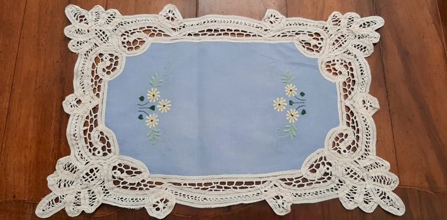 Tovaglietta ricamata - cotone lino