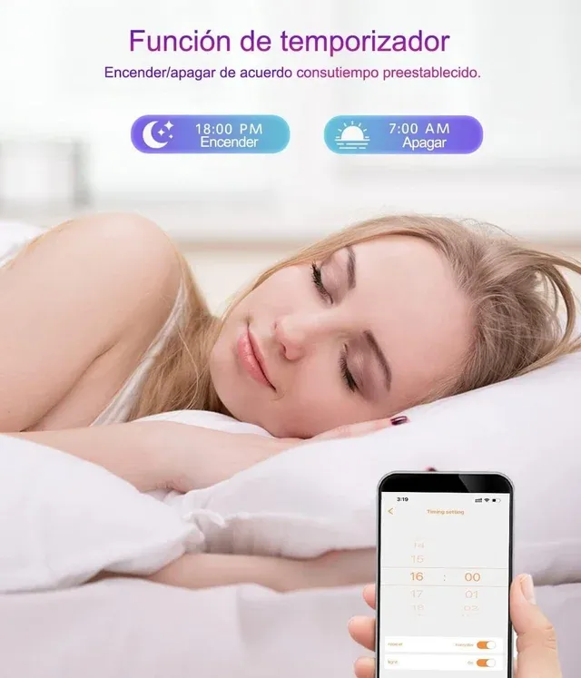 4 Focos LED RGB Bluetooth 6W