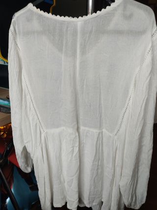 Blusa blanca bordada - Talla única