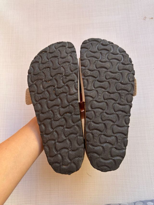 Birkenstock Beige - Zapatillas con hebilla