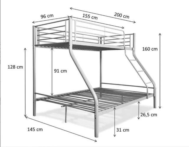 Litera Matrimonial Metálica Gris