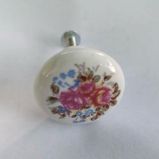 Pomos de cerámica con diseño floral (x14)