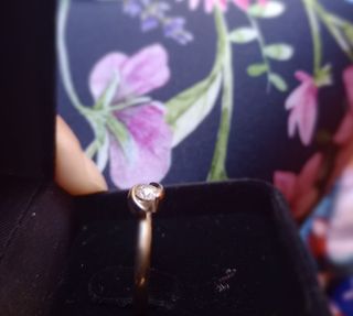 Anello oro bianco 18 kt con diamante certificato 