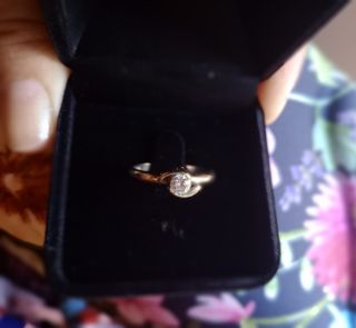 Anello oro bianco 18 kt con diamante certificato 