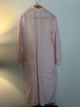 Camicia notte vintage rosa pizzo