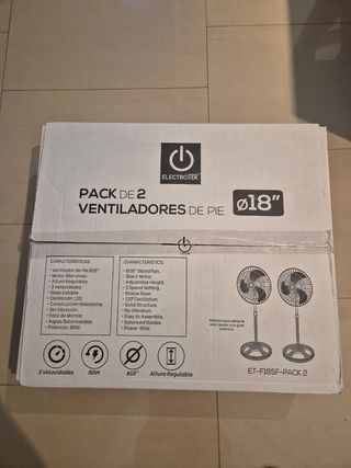 2 Ventiladores ElectroTek Ø18" - ¡Silenciosos!