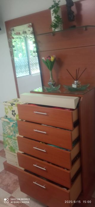 Mueble tocador con espejo y mesitas 2 cabecero