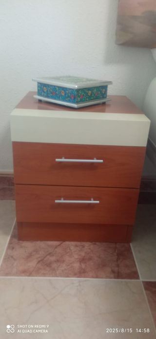 Mueble tocador con espejo y mesitas 2 cabecero