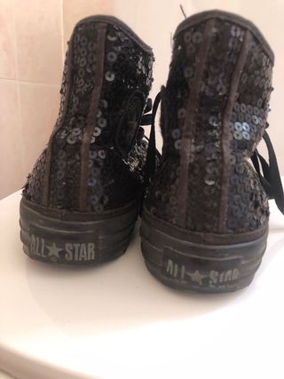 Converse All Star negras lentejuelas