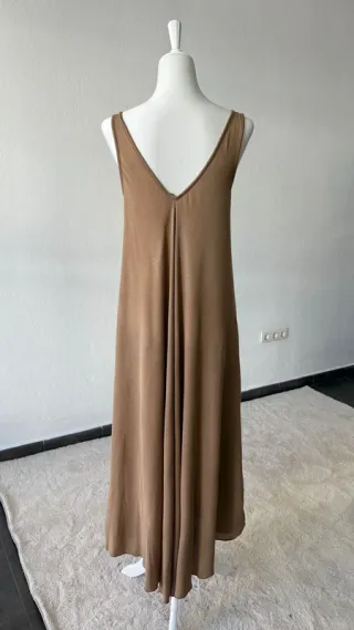 Vestido largo camel - Talla única