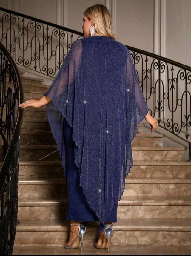 Vestido fiesta azul brillante