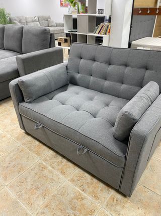 SOFA CAMA MATRIMONIAL CLICK CLACK NUEVO GRIS 