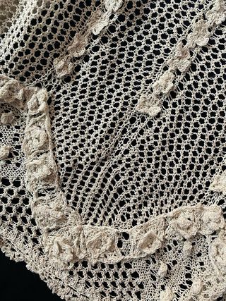 Top crochet Zara beige