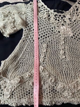 Top crochet Zara beige