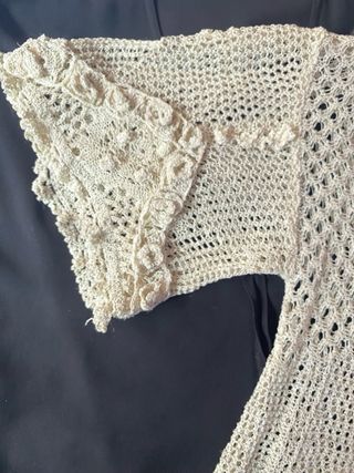Top crochet Zara beige