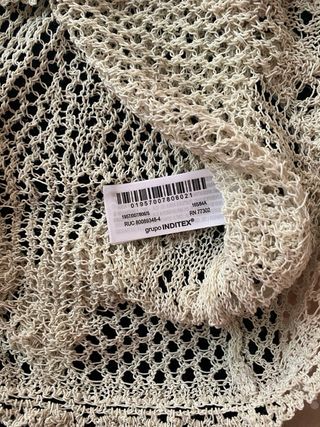 Top crochet Zara beige