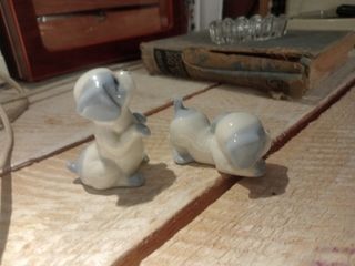 2 figuras porcelana china perritos