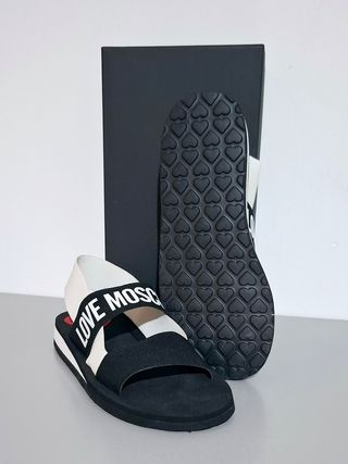 Sandali Love Moschino - neri e bianchi