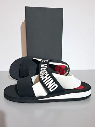 Sandali Love Moschino - neri e bianchi