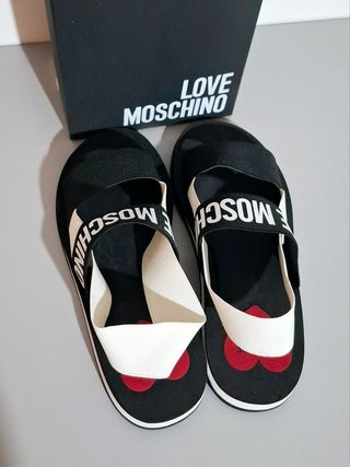 Sandali Love Moschino - neri e bianchi
