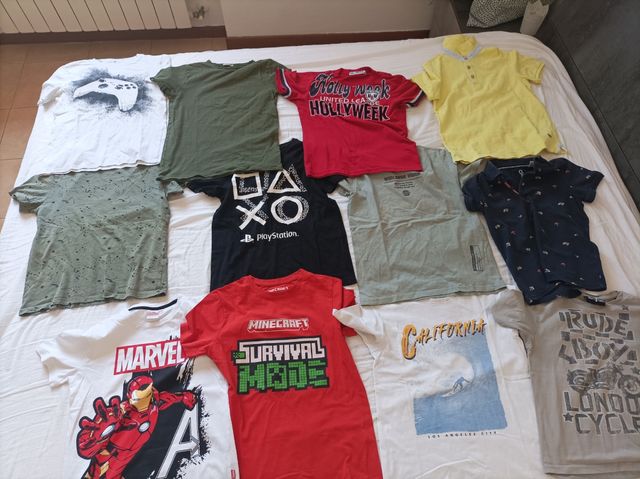 12 T-shirt bimbo 9-10 anni