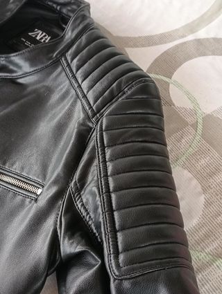 Chaqueta cuero negra - Cazadora