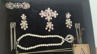 Aderezo fallera plata: pendientes & broches