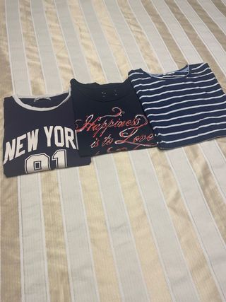 3 Camisetas mujer - Azul marino