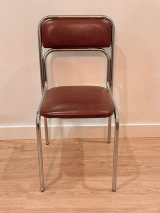 Silla tubular vintage/retro/bauhaus años 70
