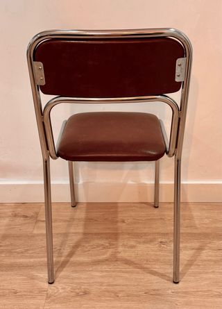 Silla tubular vintage/retro/bauhaus años 70
