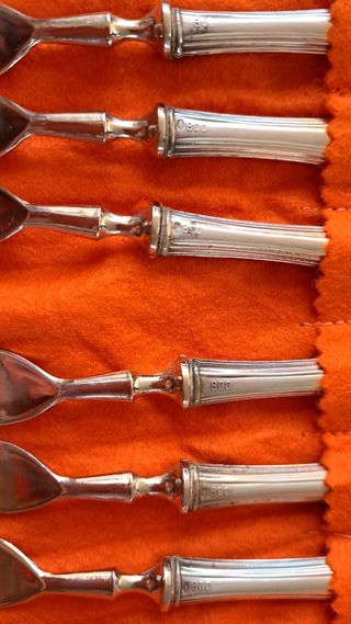 Servizio posate argento 800 - 12 pezzi+2