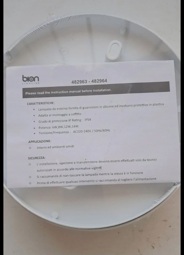 Plafoniera LED Bion Esterno Ø19cm