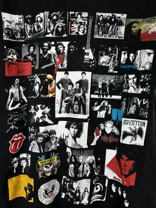 Camiseta Vintage Rock Monster Negra Todas grupos