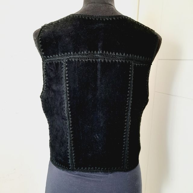 Gilet camoscio nero L - Cotone