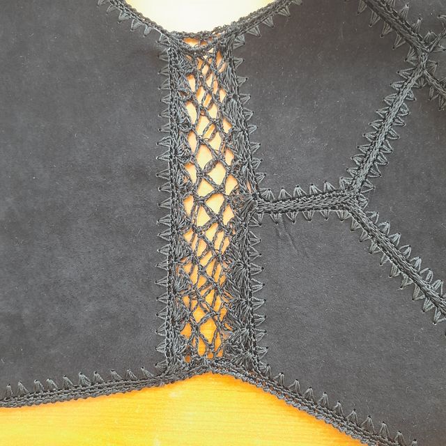 Gilet camoscio nero L - Cotone