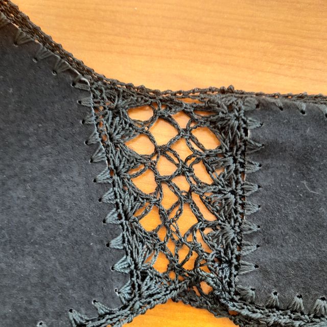 Gilet camoscio nero L - Cotone