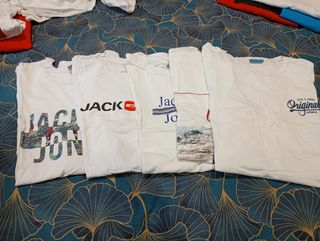 5 Camisetas Jack & Jones Blancas