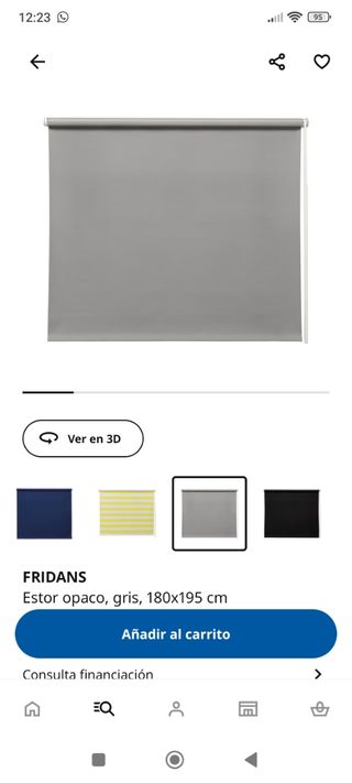 Estor opaco gris - Cortina enrollable