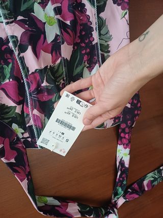 Body estampado flores rosa zara nuevo